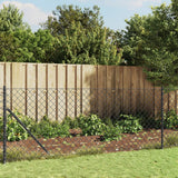 VidaXL mesh fence with ground anchors 0.8x10 m anthracite -colored