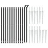 Clôture grillagée Vidaxl avec ancrages au sol 0,8x25 m anthracite