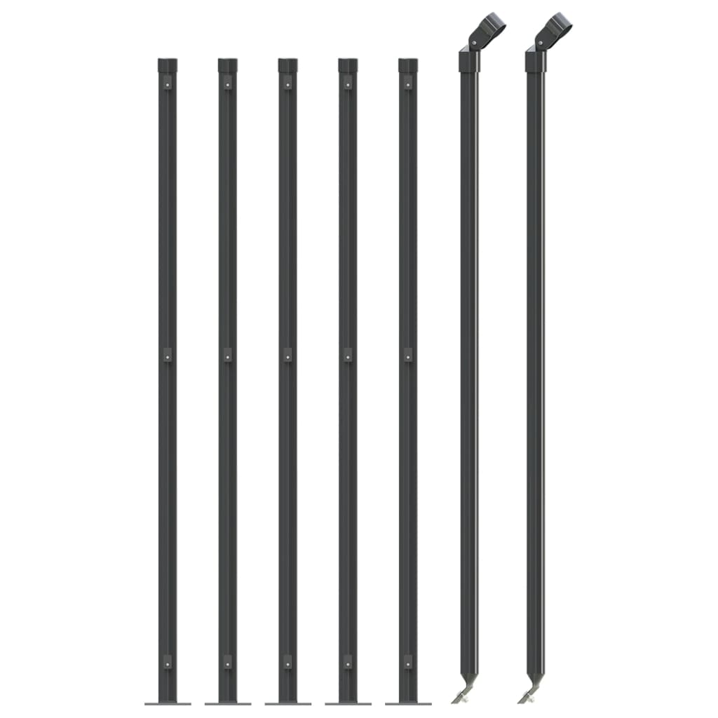 Clôture grillagée Vidaxl avec bride 1x10 m anthracite