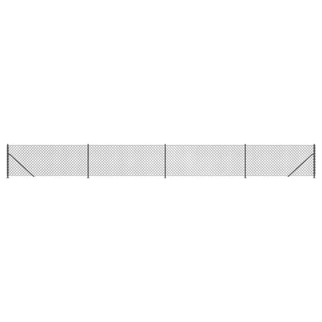 Clôture grillagée Vidaxl avec bride 1,1x10 m anthracite