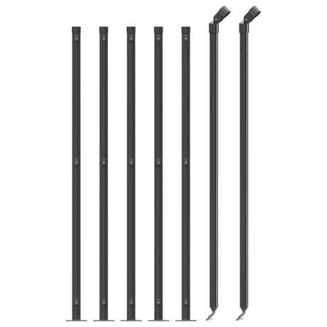 Clôture grillagée Vidaxl avec bride 1,1x10 m anthracite
