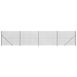 Clôture grillagée Vidaxl avec bride 1,4x10 m anthracite