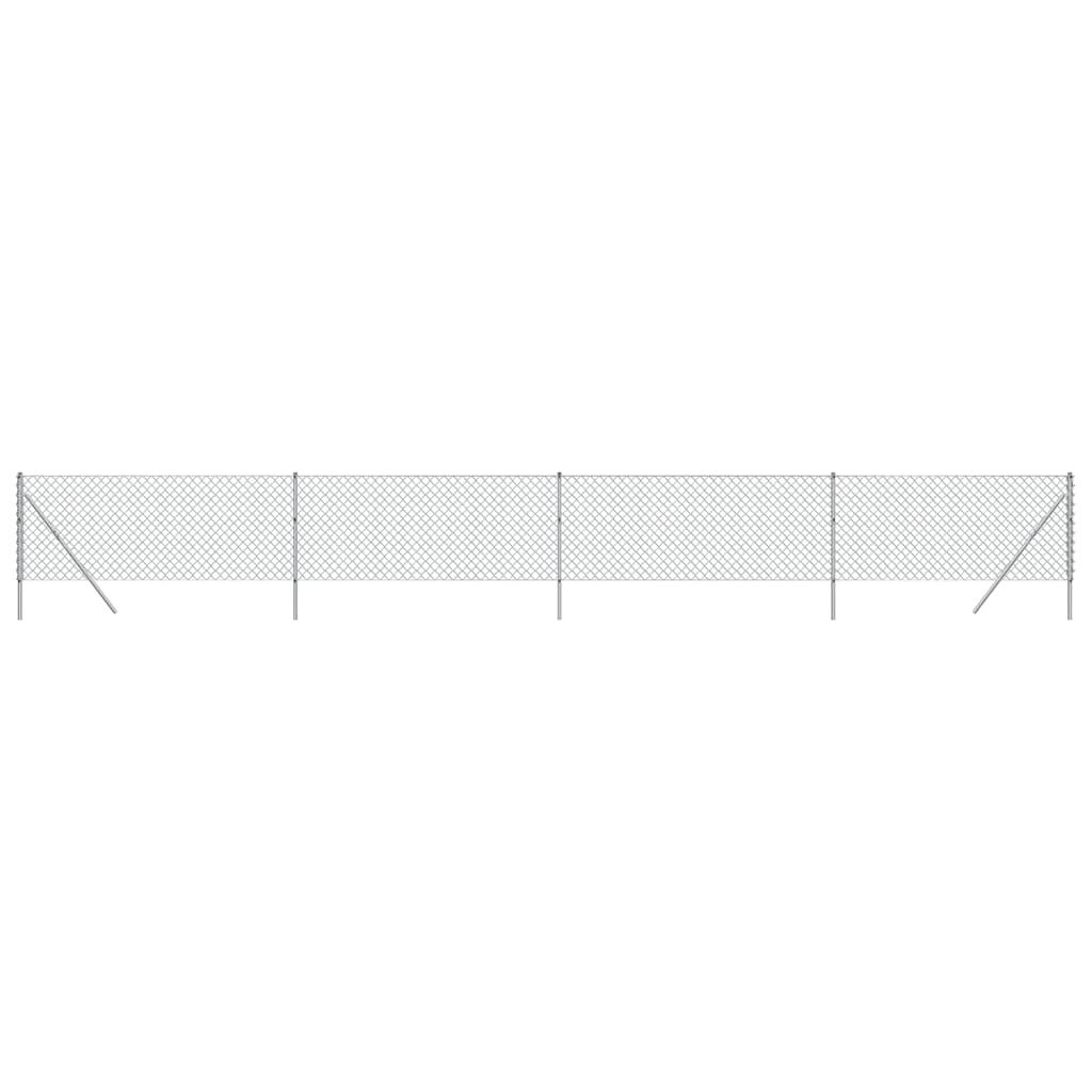 Vidaxl Mesh Fence 0,8x10 M Silverfärgat