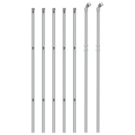 Clôture grillagée Vidaxxl 1x10 m couleur argent