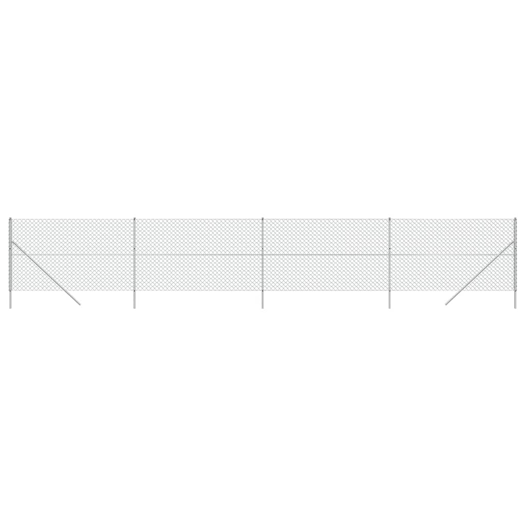 Vidaxl mesh fossen 1.4x10 m Sëlwer faarweg