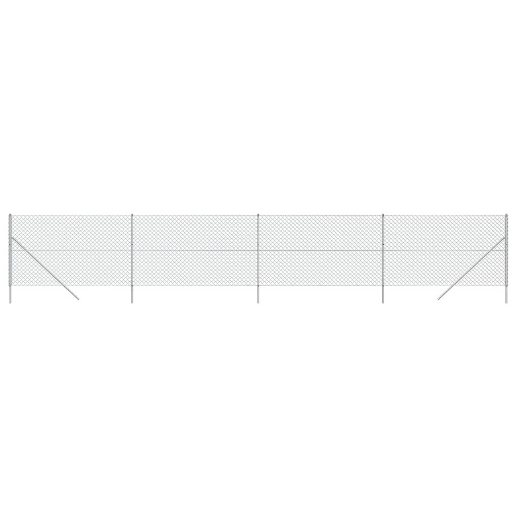 Clôture grillagée VidaXL 1,6x10 m couleur argent