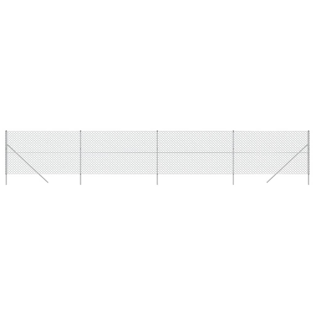 Vidaxl mesh fence 1.6x10 m silver colored