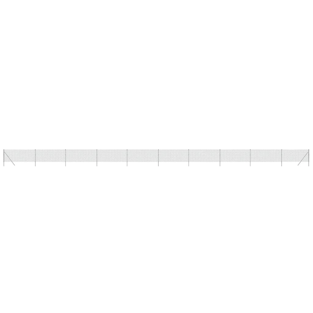 Clôture grillagée Vidaxxl 1x25 m argenté