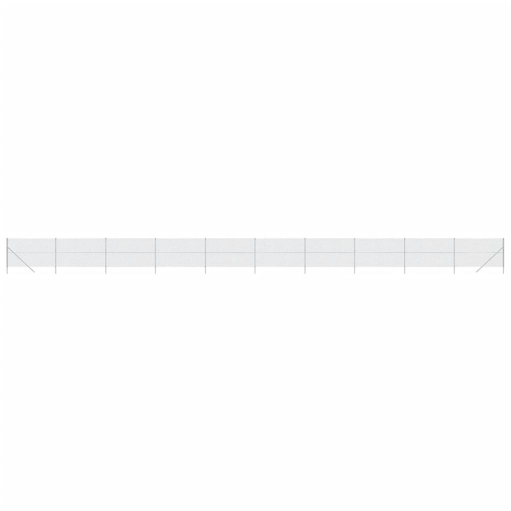 Fence a maglie Vidaxl 1.4x25 m color argento