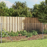 VidaXL mesh fence with ground anchors 0.8x10 m silver colored