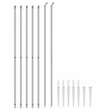 Clôture grillagée Vidaxxl avec ancrages au sol 1,6x10 m couleur argent