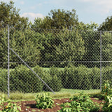 VidaXL mesh fence with ground anchors 2.2x10 m silver colored