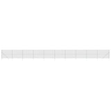 VidaXL Clôture grillagée avec ancrages au sol 2,2x25 m couleur argent