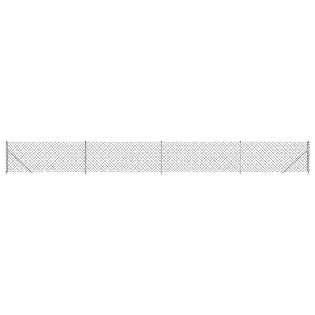 Vidaxl mesh fence with flens 1x10 m silver colored