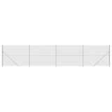 Clôture grillagée Vidaxl avec bride 1,6x10 m couleur argent