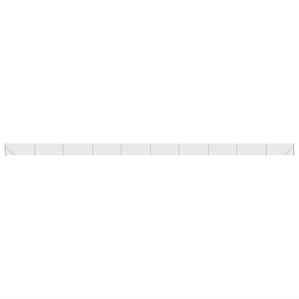 Clôture grillagée Vidaxl avec bride 0,8x25 m couleur argent