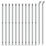 Clôture grillagée Vidaxl avec bride 0,8x25 m couleur argent
