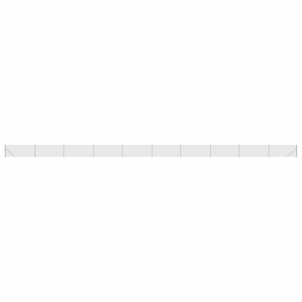 Clôture grillagée Vidaxl avec bride 1x25 m couleur argent