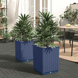 Vidaxx jardinières 2 pcs 30x30x37 cm polypropylène bleu-gris