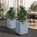 Plantadores Vidaxl 2 ST 30X30X37 CM Polypropene Grey