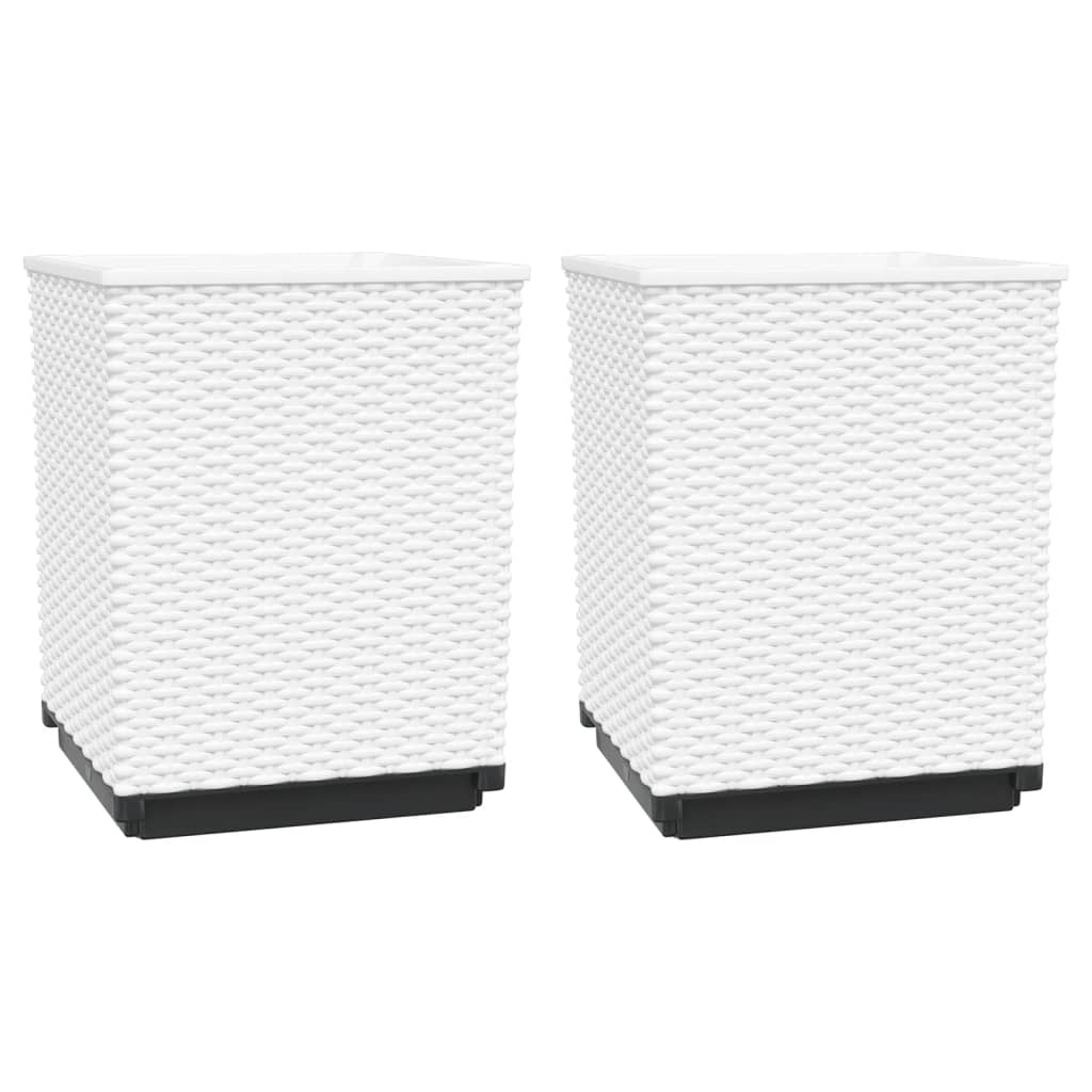 Vidaxx jardinières 2 pcs 30x30x37 cm polypropylène blanc