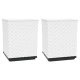 Vidaxx jardinières 2 pcs 30x30x37 cm polypropylène blanc