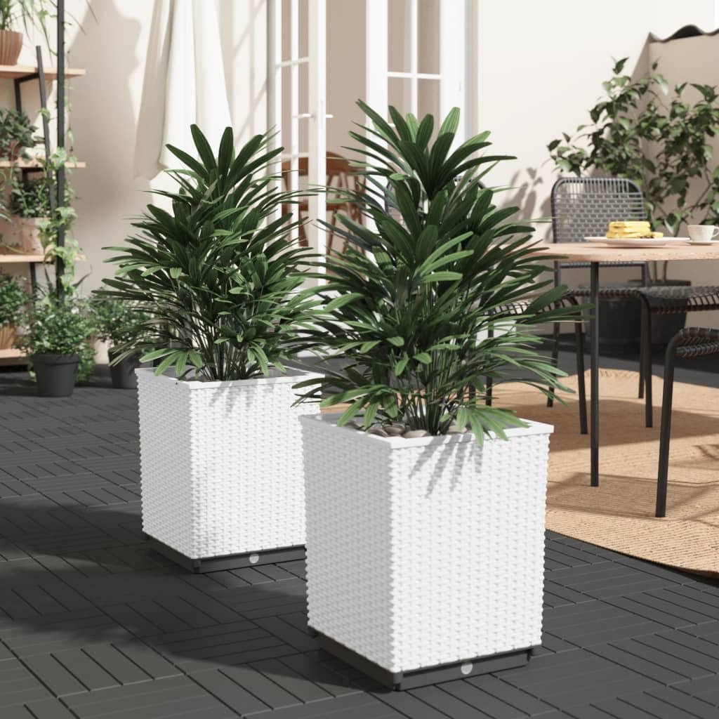 Vidaxx jardinières 2 pcs 30x30x37 cm polypropylène blanc