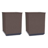 VidaXL Jardinières 2 pcs 30x30x37 cm polypropylène marron