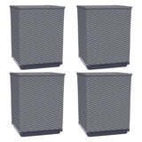 Vidaxx jardinières 4 pcs 30x30x37 cm polypropylène gris foncé