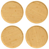 Placas de pizza Vidaxl 4 PCS Ø32x1.5 cm de bambú