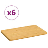 Placas de desayuno Vidaxl 6 PCS 22x14x0.8 cm de bambú