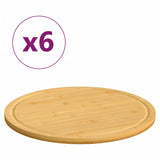 Planches à découper vidaxl 6 pcs Ø30x1,5 cm de bambou