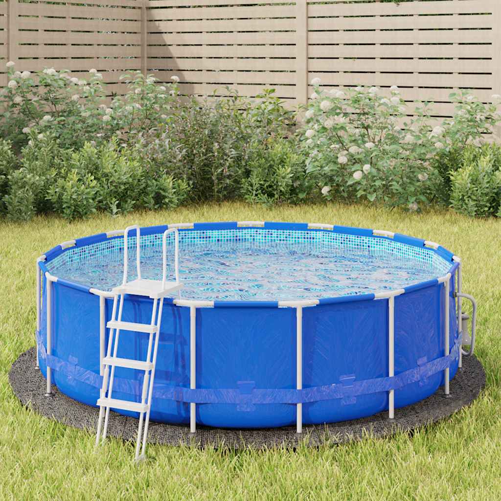 Vidaxx tapis de sol de piscine ø306 cm géotextile polyester gris clair