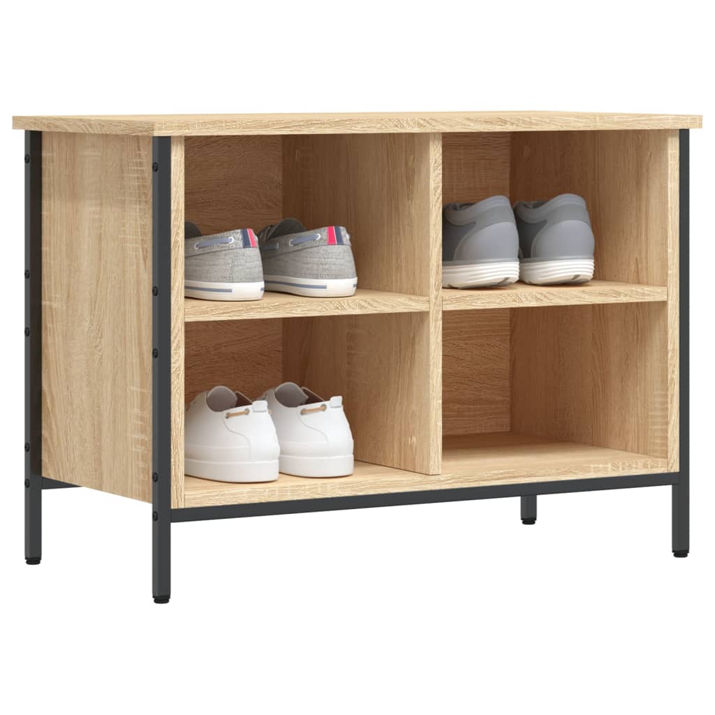 VidaXL armoire à chaussures 69x35x50 cm en dérivé du bois couleur chêne sonoma