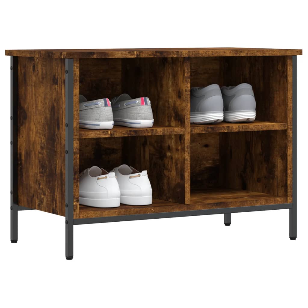 Vidaxx armoire à chaussures 69x35x50 cm bois traité, chêne fumé