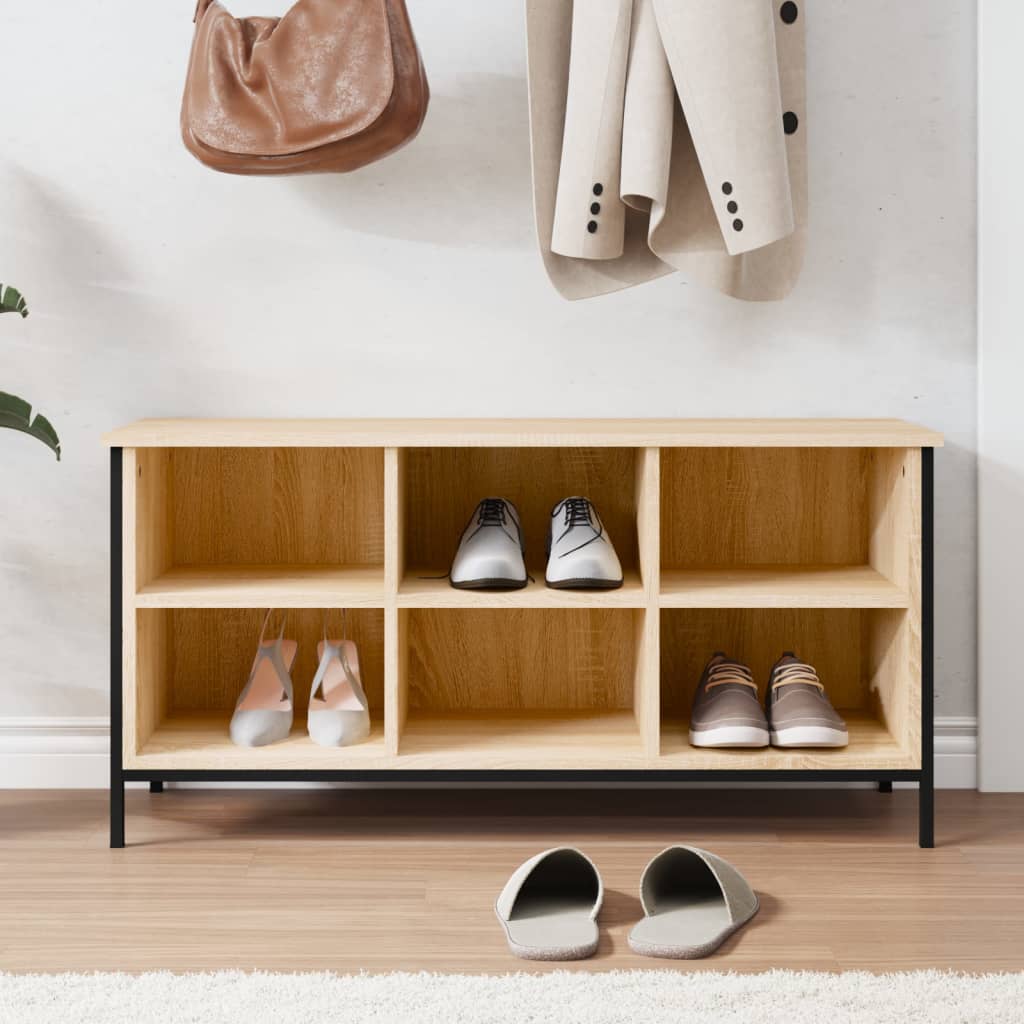 Vidaxx meuble à chaussures 100x35x50 cm bois d'ingénierie chêne sonoma