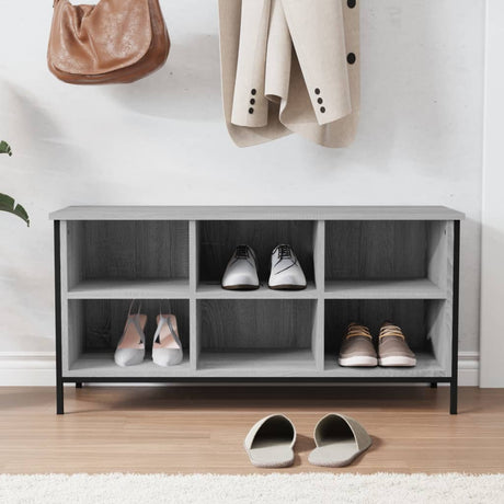 Vidaxx meuble à chaussures 100x35x50 cm bois d'ingénierie couleur chêne sonoma gris