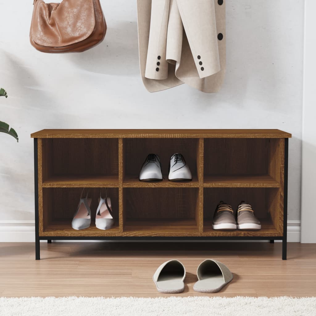 Vidaxx armoire à chaussures 100x35x50 cm bois fini couleur chêne marron