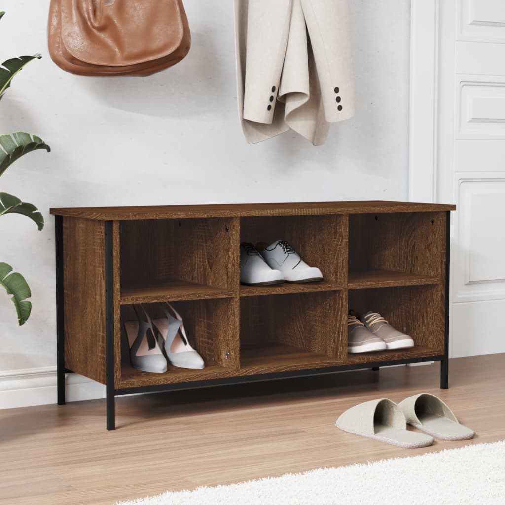 Vidaxx armoire à chaussures 100x35x50 cm bois fini couleur chêne marron