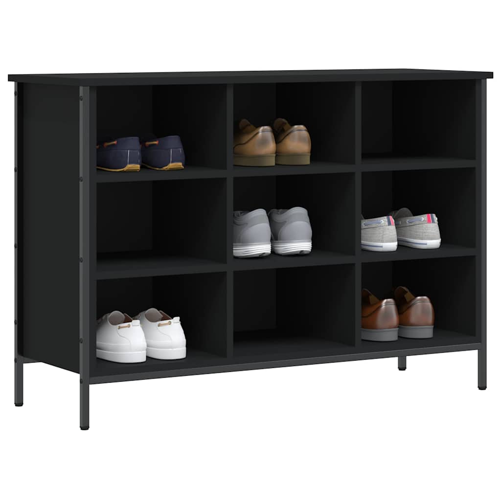 Vidaxx armoire à chaussures 100x35x70 cm bois fini noir