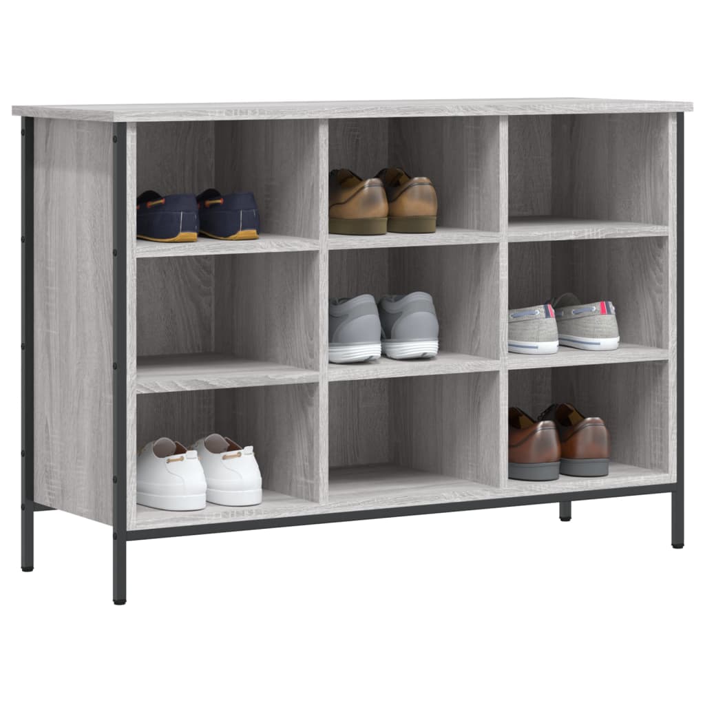 Vidaxx meuble à chaussures 100x35x70 cm bois d'ingénierie couleur chêne sonoma gris