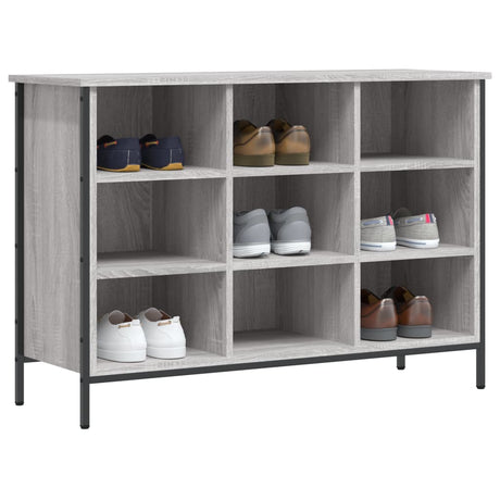Vidaxx meuble à chaussures 100x35x70 cm bois d'ingénierie couleur chêne sonoma gris