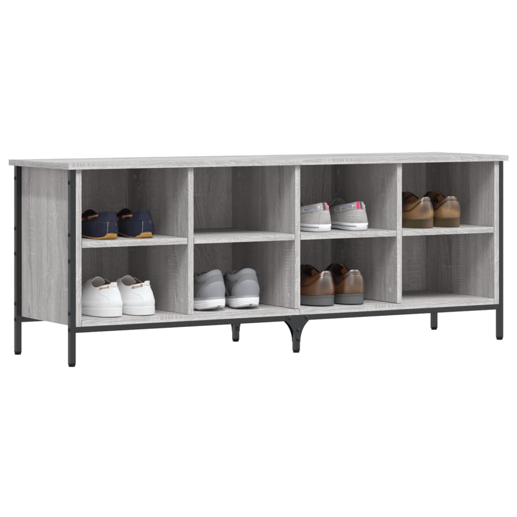 Vidaxx meuble à chaussures 131x35x50 cm bois d'ingénierie couleur chêne sonoma gris