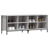 Vidaxx meuble à chaussures 131x35x50 cm bois d'ingénierie couleur chêne sonoma gris