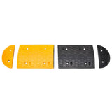 VidaXL Ralentisseur 323x32,5x4 cm caoutchouc jaune et noir