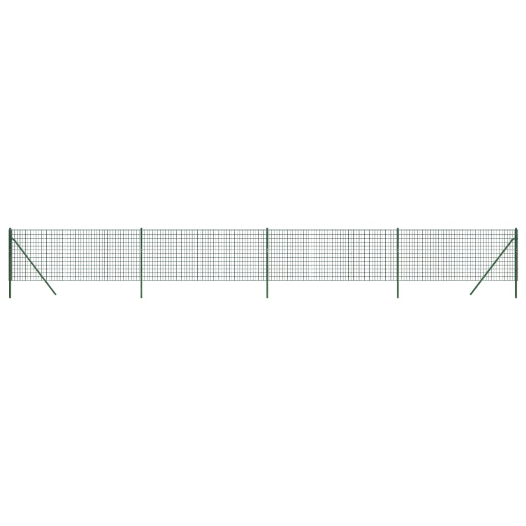 Vidaxxl clôture grillagée 1x10 m acier galvanisé vert