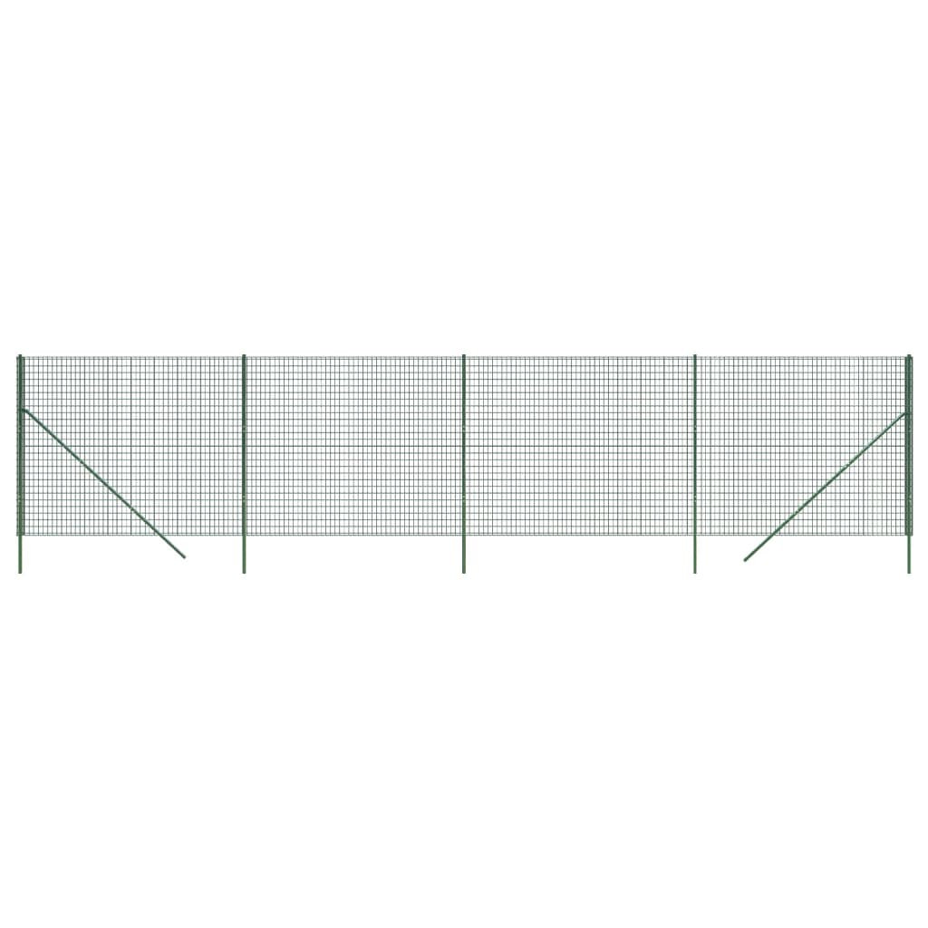 Vidaxl Fil Fet 1,4x10 m Galvanisé en acier vert