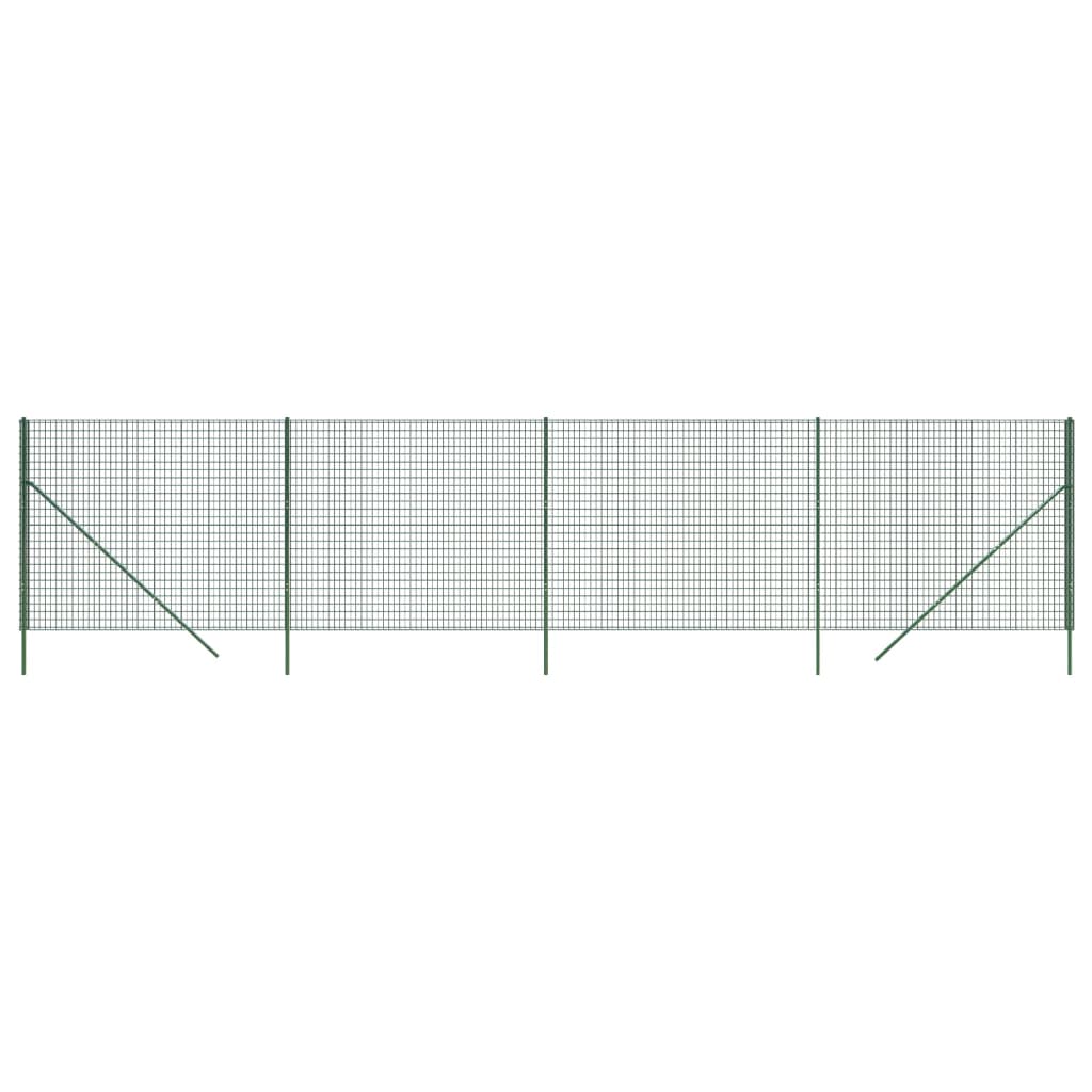 Clôture grillagée Vidaxxl 1,6x10 m acier galvanisé vert