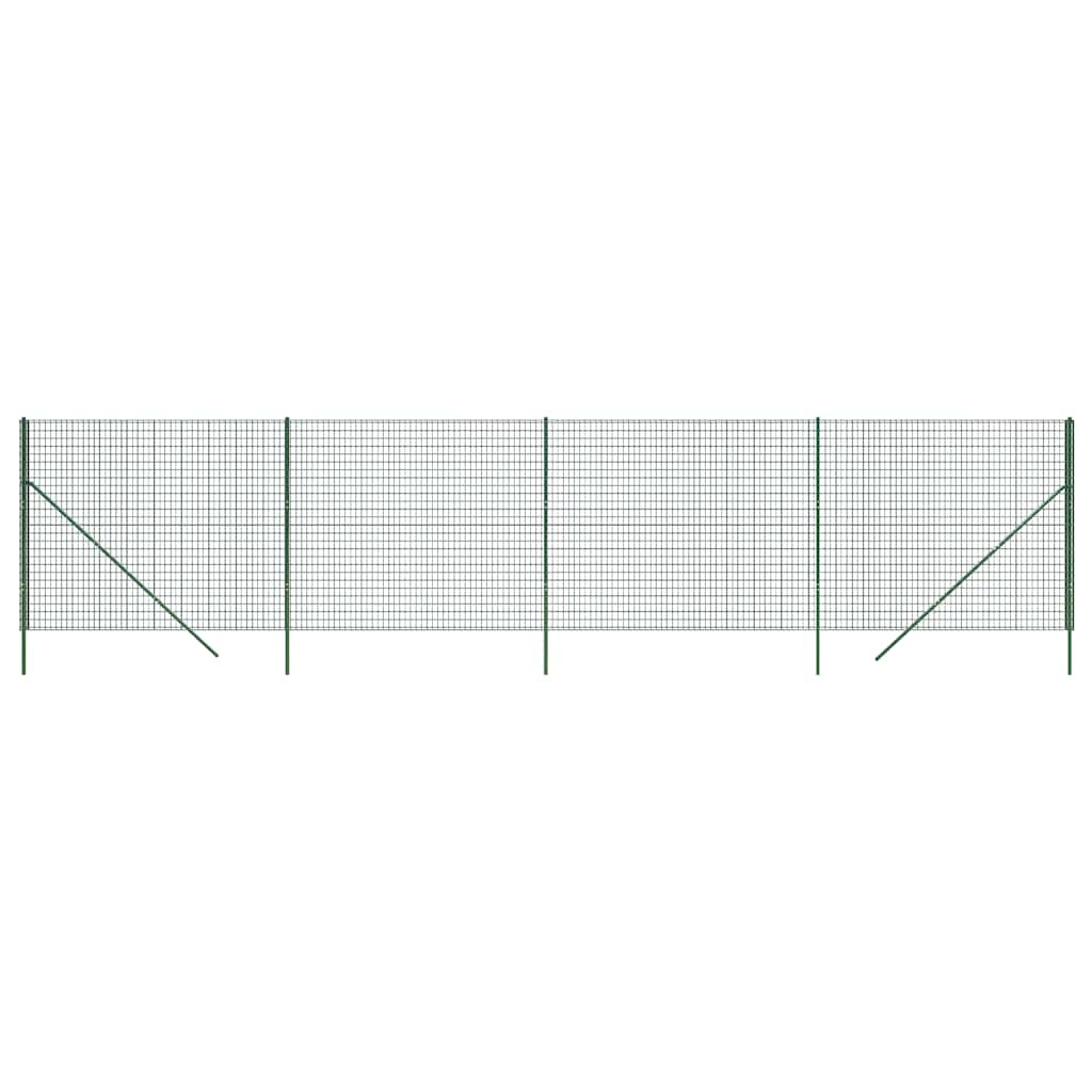 Vidaxxl clôture grillagée 2,2x10 m acier galvanisé vert
