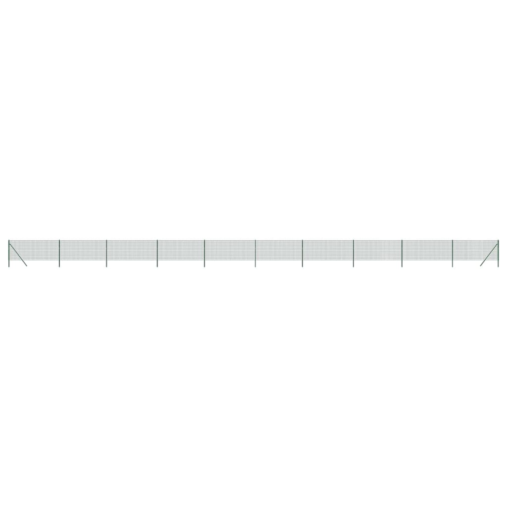 Clôture grillagée Vidaxxl 0,8x25 m acier galvanisé vert